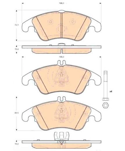 TRW Колодки дисковые передние