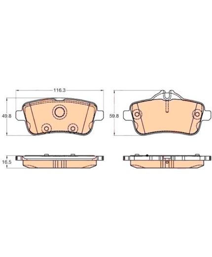 TRW Колодки дисковые задние Фото 2