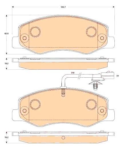 TRW Колодки дисковые задние