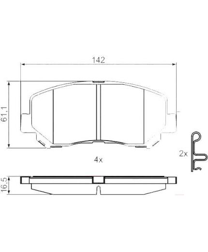 BOSCH Колодки дисковые передние