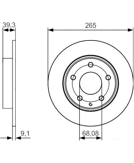 BOSCH Тормозной диск задний