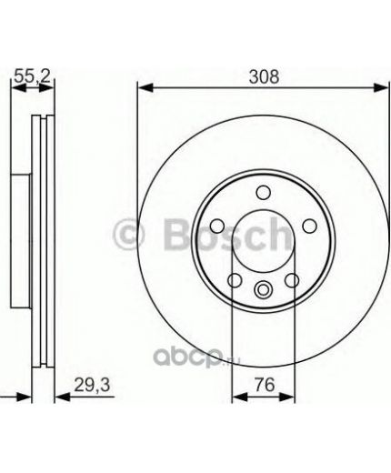 BOSCH Тормозной диск передний