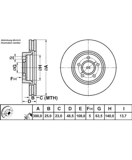 ATE Тормозной диск передний