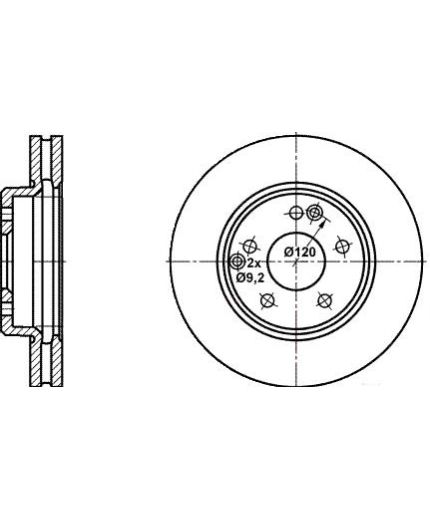 ATE Тормозной диск передний