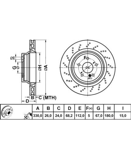 ATE Тормозной диск задний