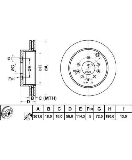ATE Тормозной диск задний