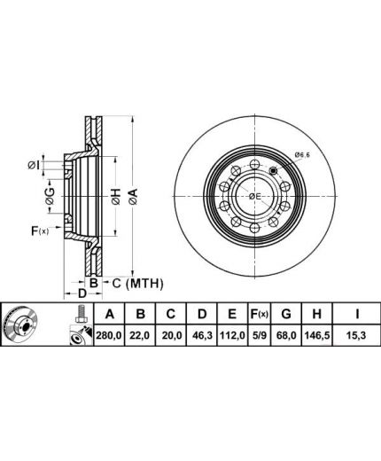 ATE Тормозной диск