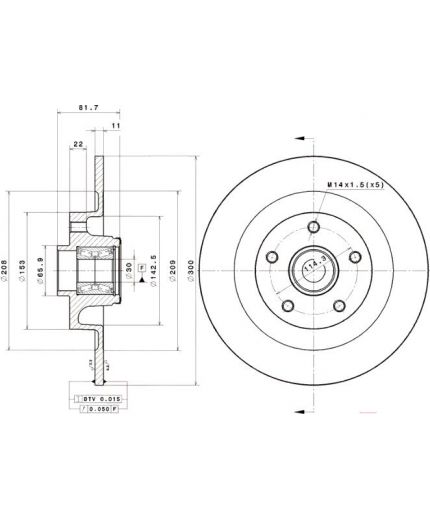 BREMBO Тормозной диск задний Фото 2