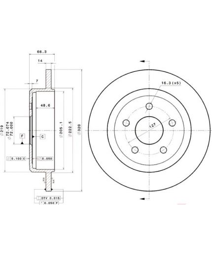 BREMBO Тормозной диск задний Фото 2