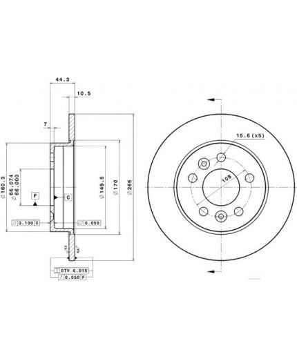 BREMBO Тормозной диск задний Фото 2