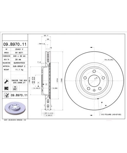 BREMBO Тормозной диск передний Фото 2