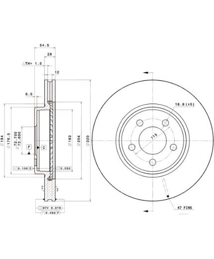 BREMBO Тормозной диск передний
