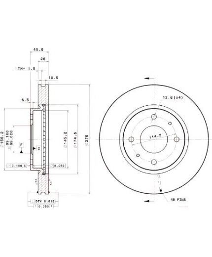 BREMBO Тормозной диск передний Фото 2