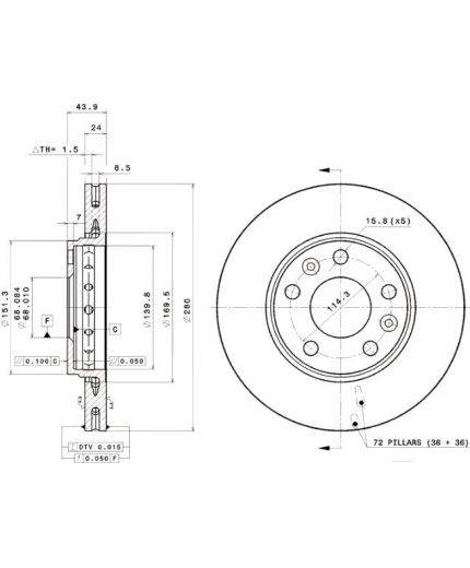 BREMBO Тормозной диск Фото 2