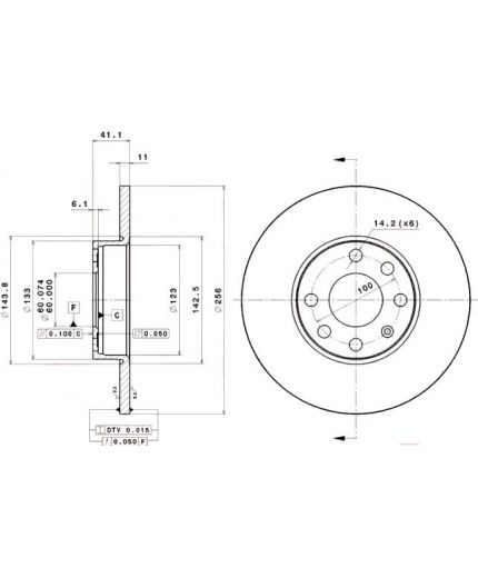 BREMBO Тормозной диск передний