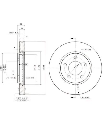 BREMBO Тормозной диск передний Фото 2