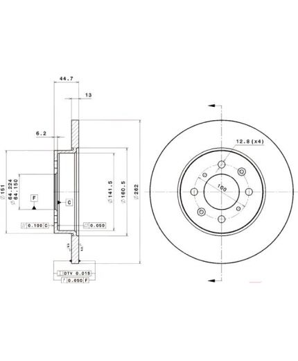 BREMBO Тормозной диск передний Фото 2