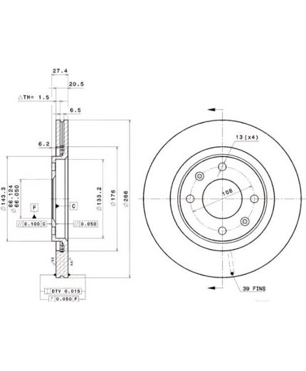 BREMBO Тормозной диск передний Фото 2