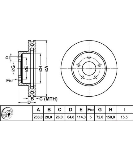 ATE Тормозной диск