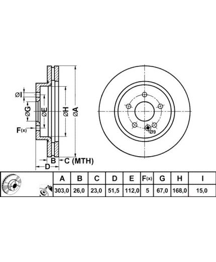 ATE Тормозной диск