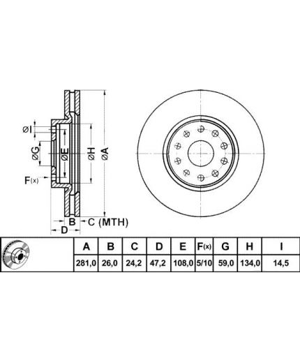 ATE Тормозной диск