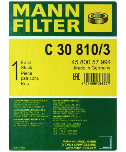 Mann-Filter Фильтр воздушный