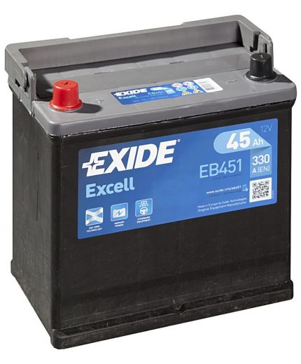 EXIDE Аккумулятор Excell EB451 300А (45 А/ч)