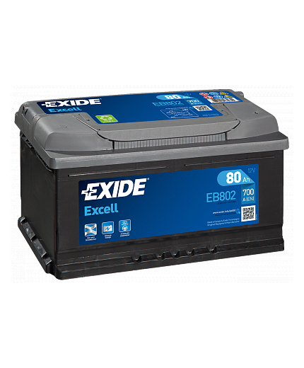 EXIDE Аккумулятор Excell EB802 700А (80 А/ч) Фото 4