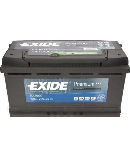 EXIDE Аккумулятор Premium EA1000 900А (100 А/ч) Фото 2
