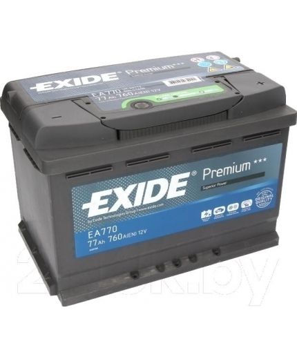 EXIDE Аккумулятор Premium EA770 760А (77 А/ч) Фото 3