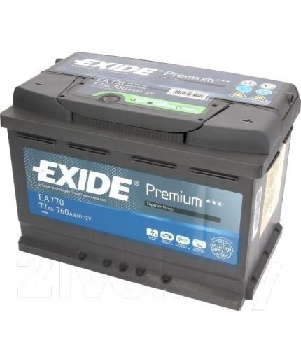 EXIDE Аккумулятор Premium EA770 760А (77 А/ч) Фото 4