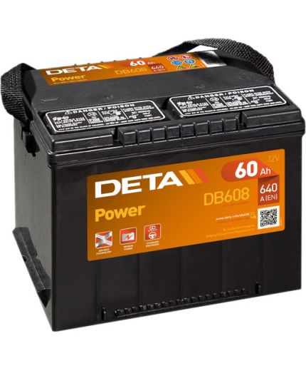 DETA Аккумулятор Power DB608 640А (60 А/ч) Фото 2