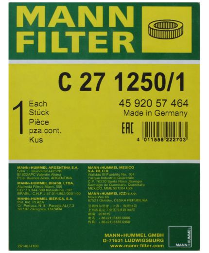 Mann-Filter Фильтр воздушный Фото 2