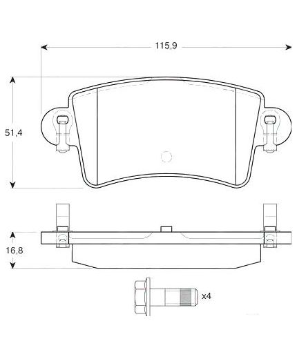 TRW Колодки дисковые задние