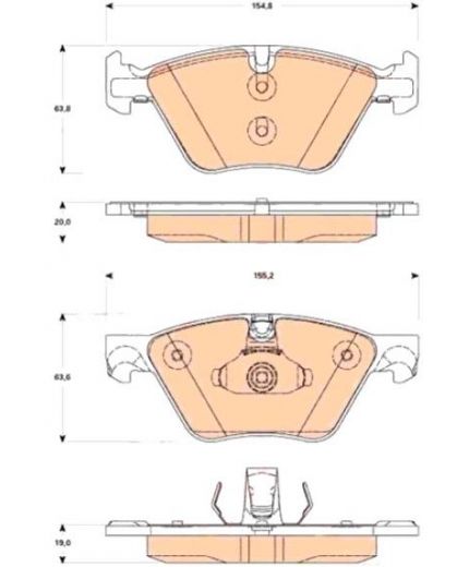 TRW Колодки дисковые передние Фото 2