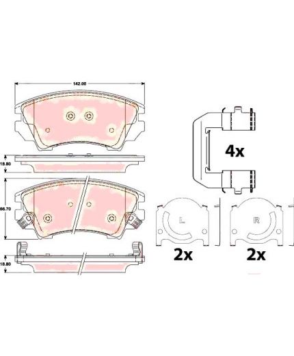 TRW Колодки дисковые передние Фото 3