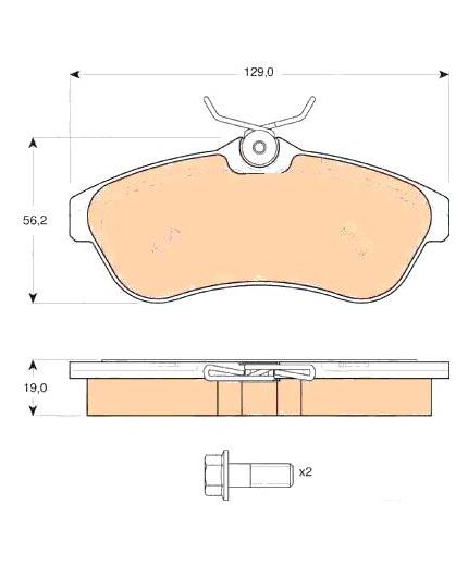 TRW Колодки дисковые передние Фото 3