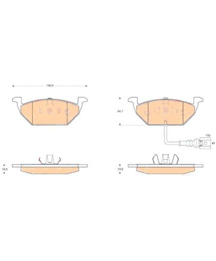 TRW Колодки дисковые передние Фото 2