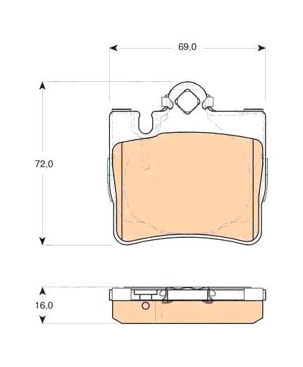 TRW Колодки дисковые задние Фото 3