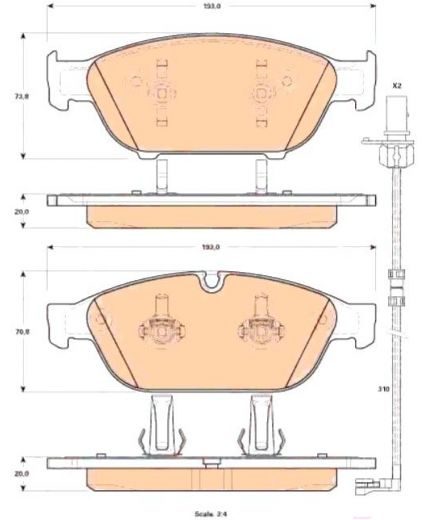 TRW Колодки дисковые передние Фото 3
