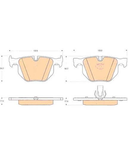 TRW Колодки дисковые задние Фото 2