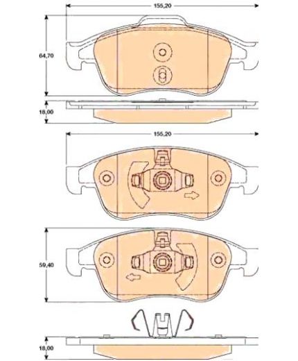 TRW Колодки дисковые передние Фото 2