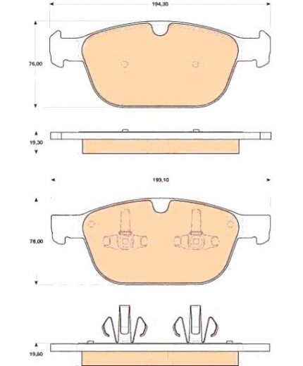 TRW Колодки дисковые передние Фото 2