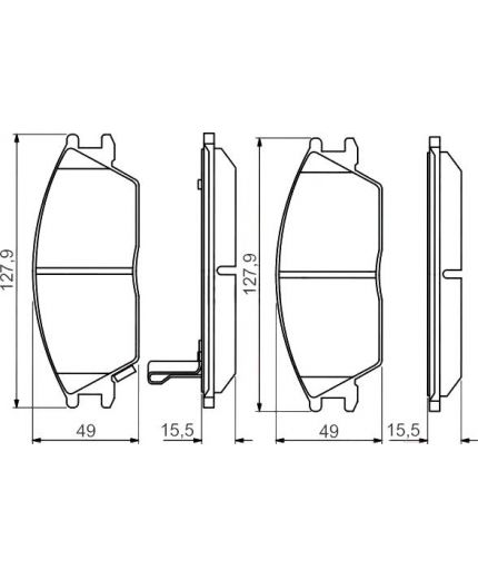 BOSCH Колодки дисковые передние Фото 2