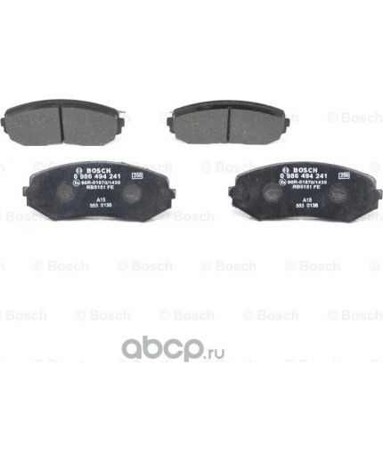 BOSCH Колодки дисковые передние Фото 4