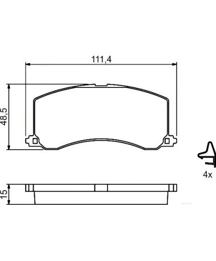 BOSCH Колодки дисковые передние Фото 4