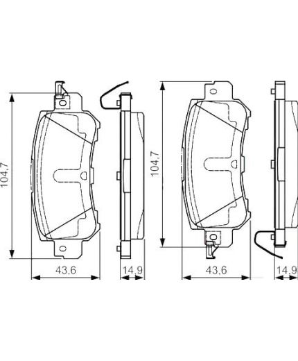 BOSCH Колодки дисковые задние Фото 2