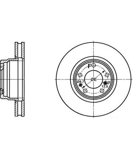 ATE Тормозной диск передний Фото 2