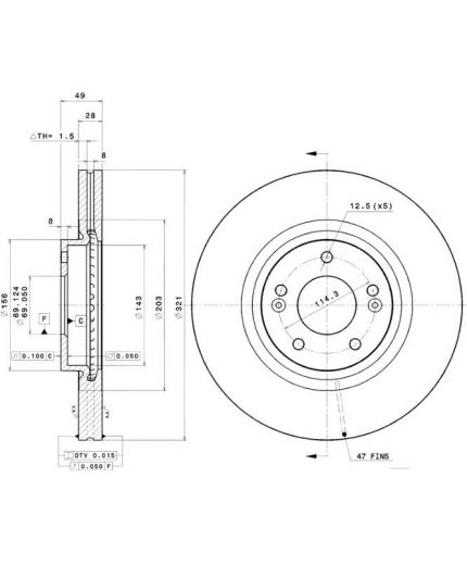 BREMBO Тормозной диск передний Фото 3
