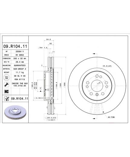 BREMBO Тормозной диск передний Фото 2
